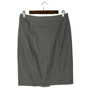 BCX Gray Knee Length Ruffle Back Pencil Skirt 9